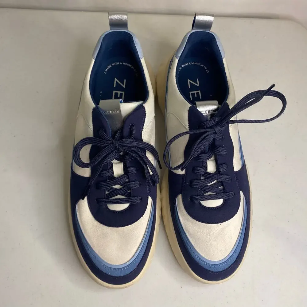 Cole Haan Women's Generation ZeroGrand II Court Sneakers Size 10.5 Blue White